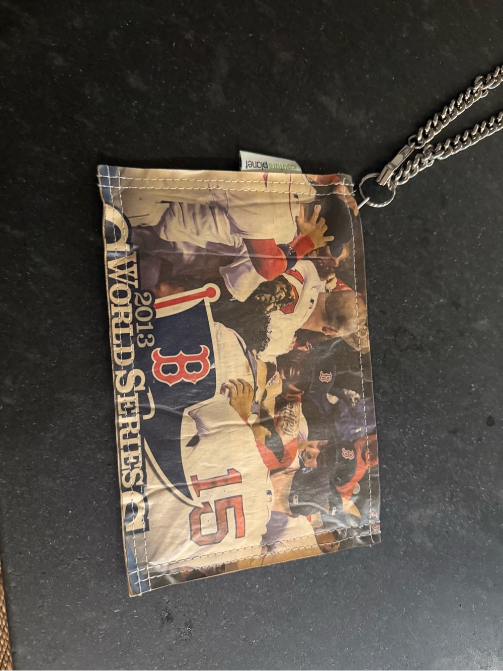 Boston Red Sox 2013 World Series Photo Lanyard Wallet - Black/Red